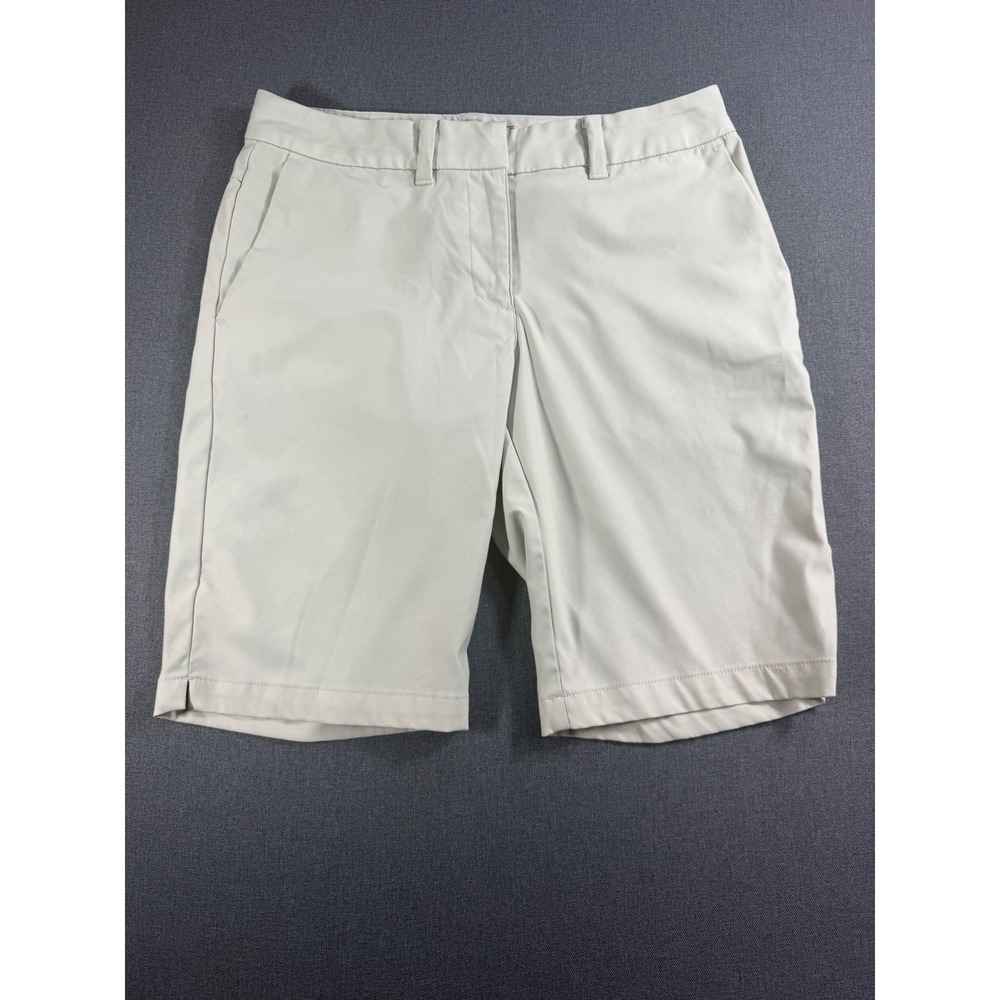 Nike Dri-FIT Womens Golf Shorts Beige Stone Size 2 Performance Activewear